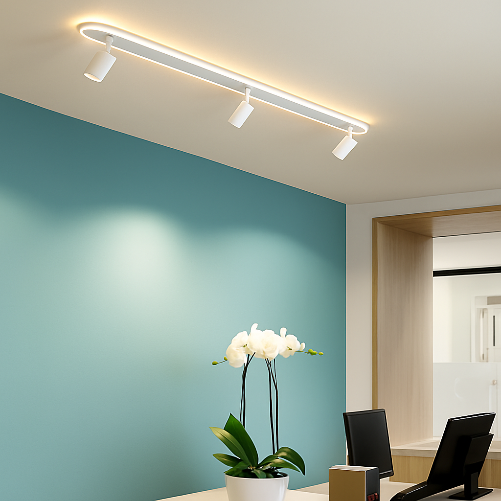 Plafonnier nordique moderne avec spots design élégant et lumineux Agathe Lueur - Esprit Épuré & Harmonie Intérieure