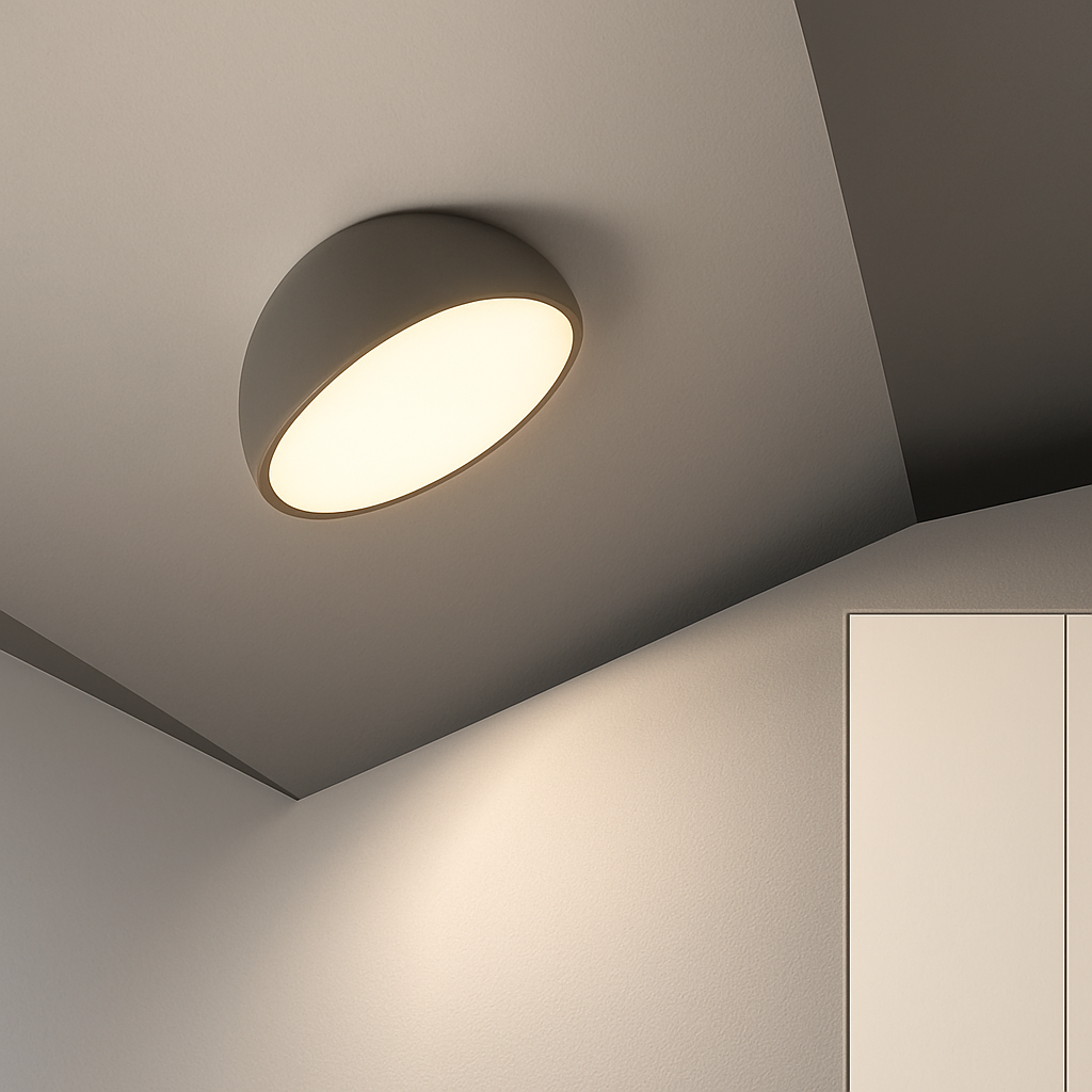 Plafonnier nordique moderne pour escalier entrée loft avec télécommande led Ferdinand Unisson - Lignes Épurées & Atmosphère Sereine
