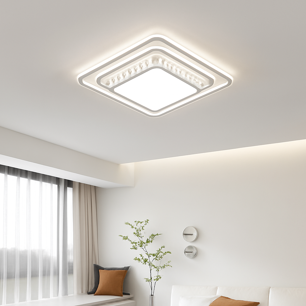 Plafonnier nordique post-moderne luxueux en cristal simple Lys Quintette - Éclat du Cristal & Décor Singulier