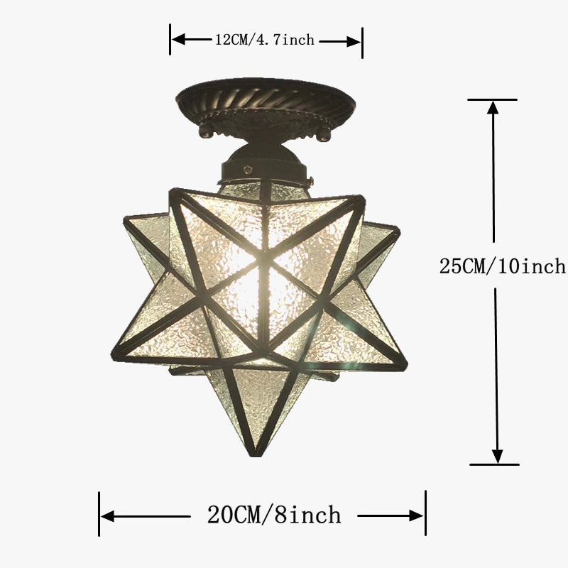 Plafonnier — Pentagramme moderne éclairage étoile pour couloir ou entrée