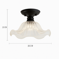 Plafonnier rétro américain avec couvercle en verre pour décoration créative Lionel Unisson - Le Charme du Verre dans le Décor