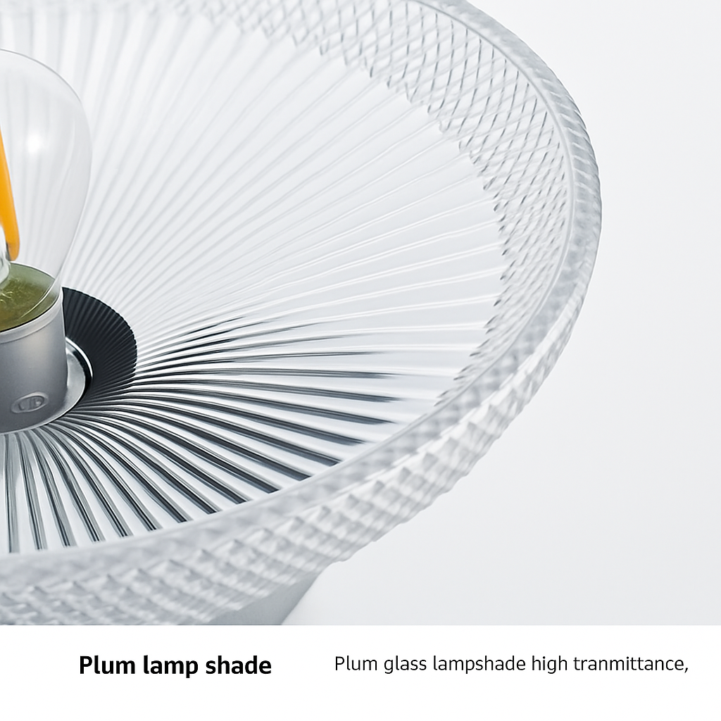Plafonnier rétro américain avec couvercle en verre pour décoration créative Lionel Unisson - Le Charme du Verre dans le Décor