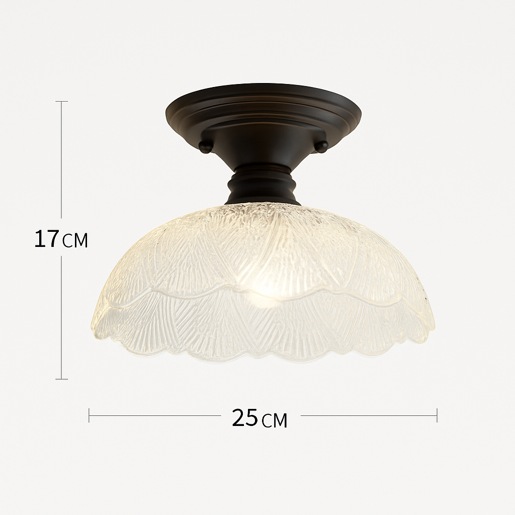 Plafonnier rétro américain avec couvercle en verre pour décoration créative Lionel Unisson - Le Charme du Verre dans le Décor