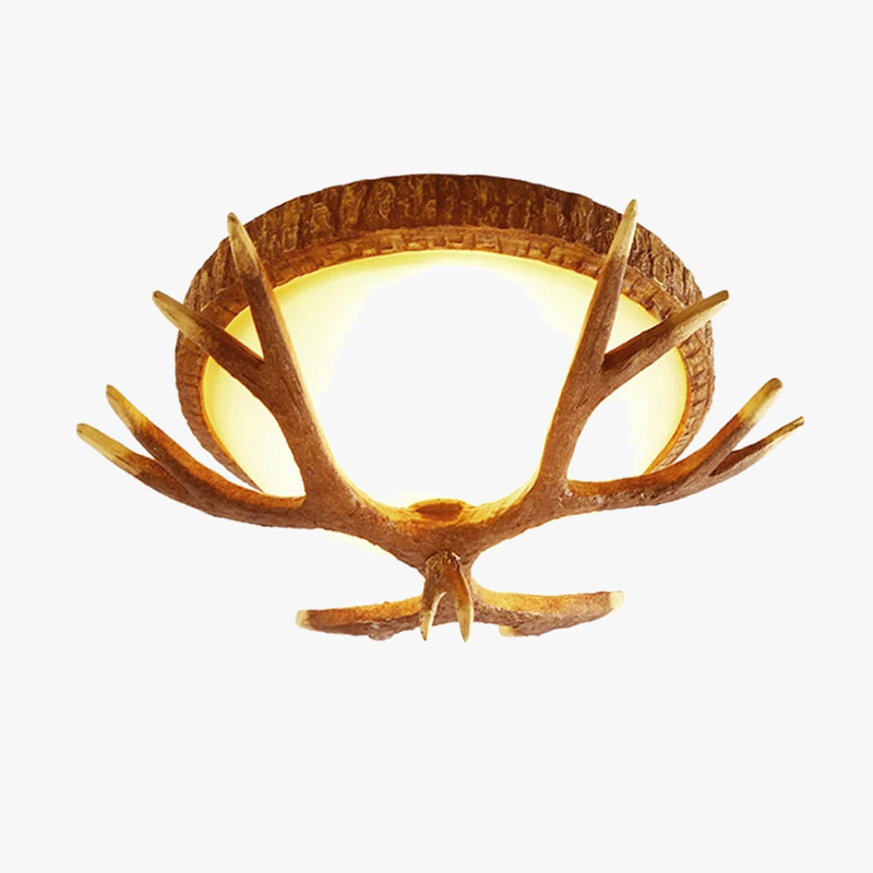 Plafonnier — Rétro en bois et résine style pays américain antique
