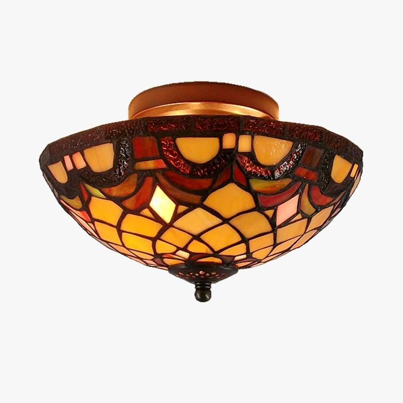 Plafonnier — Rétro européen en verre pour un éclairage chic
