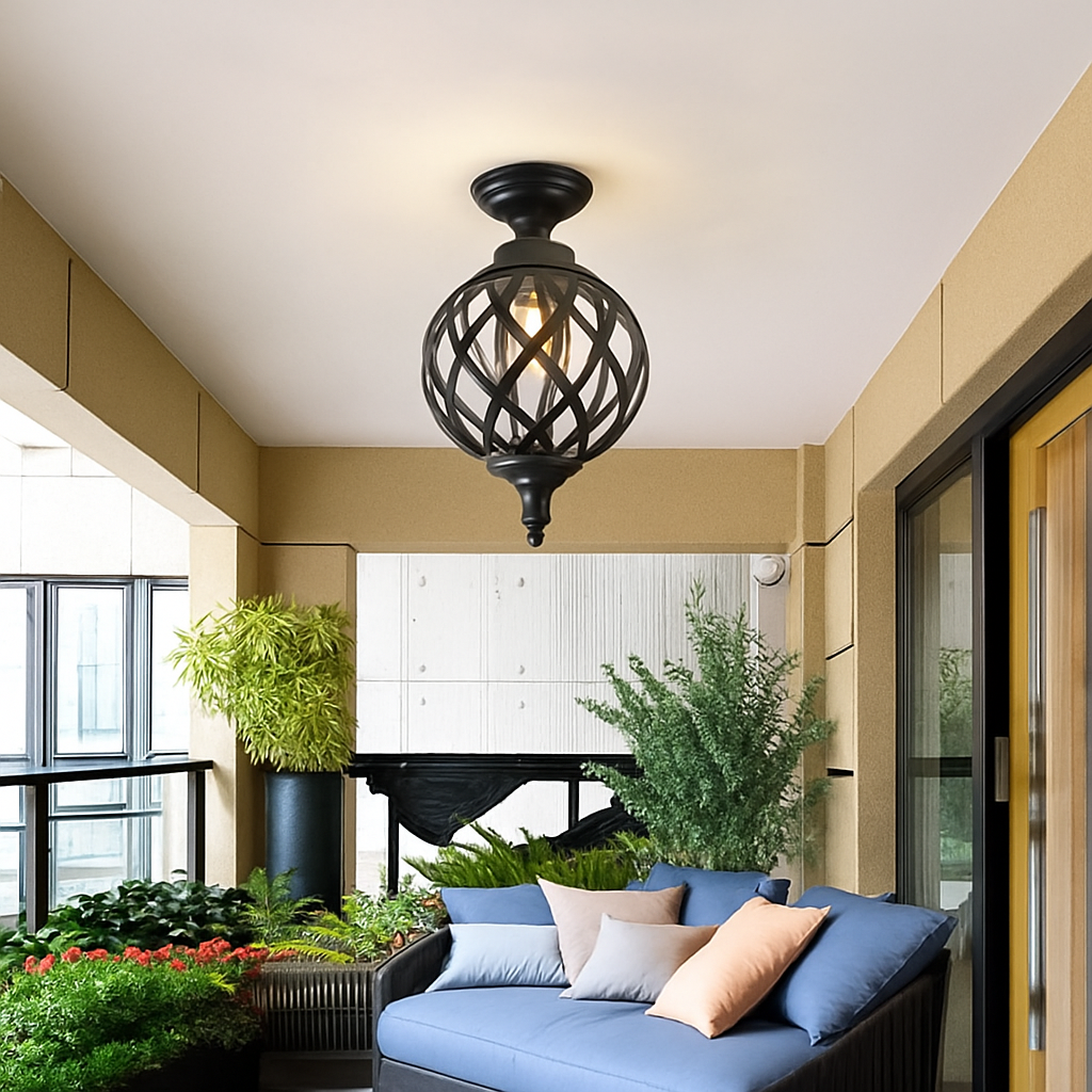 Plafonnier — Rétro extérieur étanche style européen américain pour espaces extérieurs
