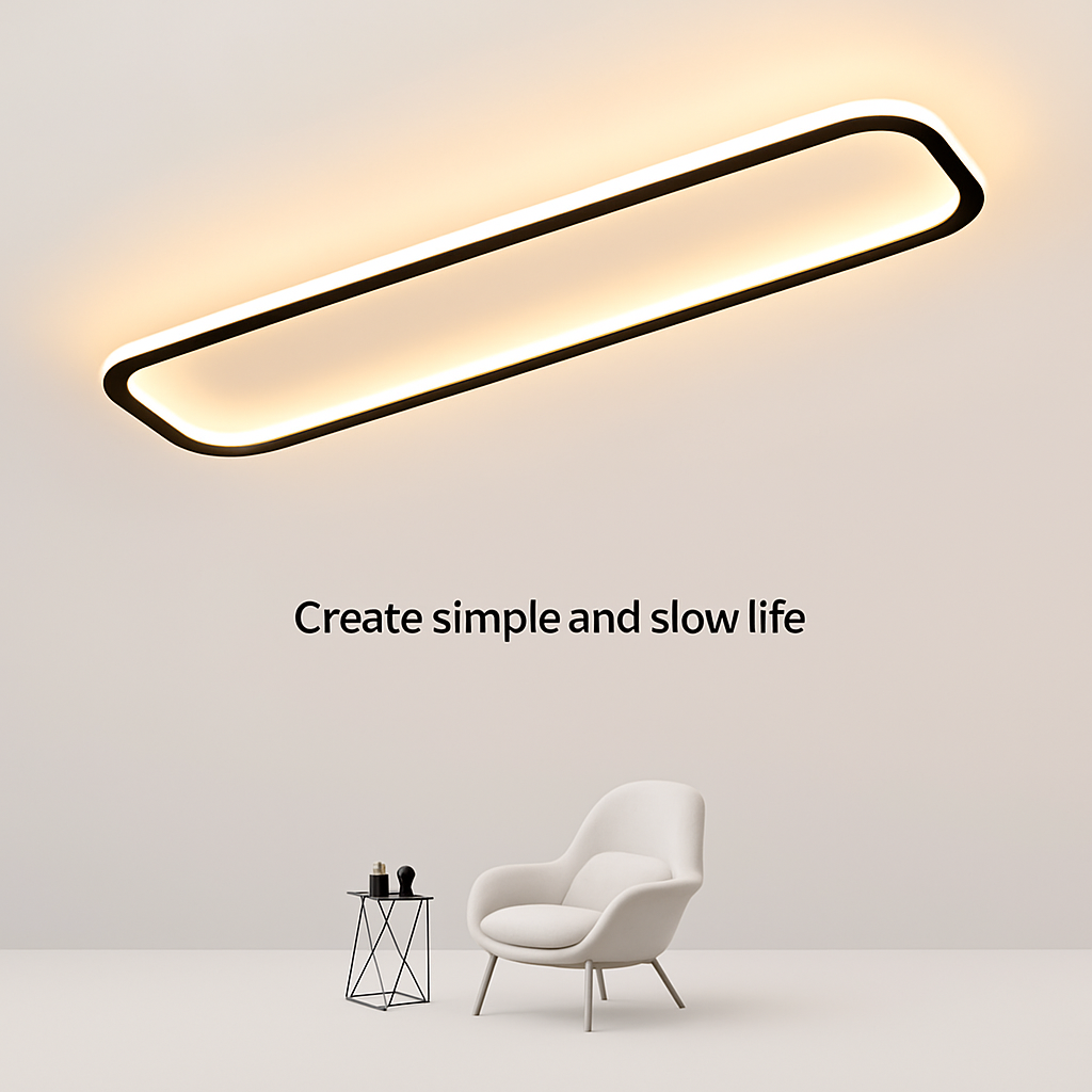 Plafonnier — Rectangulaire moderne à leds lumière créative