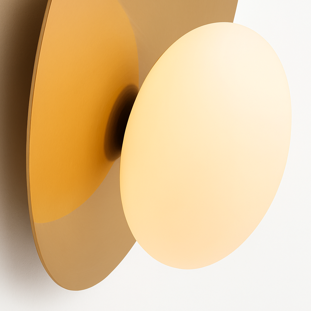 Plafonnier rond en métal moderne pour Adélie Mirage - Reflets Délicats & Élégance Visuelle