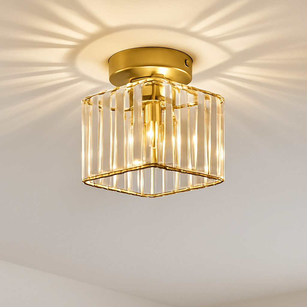 Plafonnier — Rond ou carré en cristal de verre Luxury