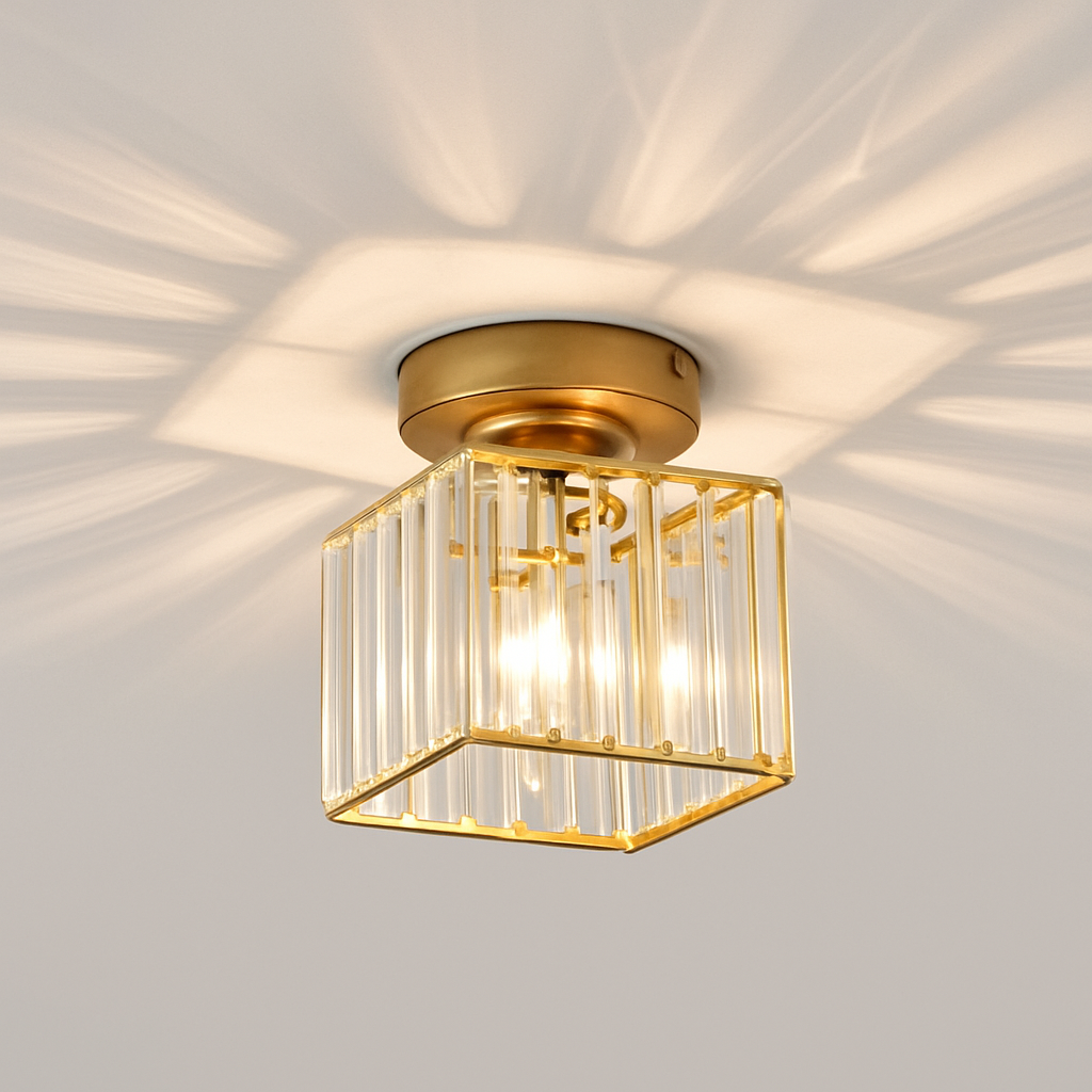Plafonnier — Rond ou carré en cristal de verre Luxury