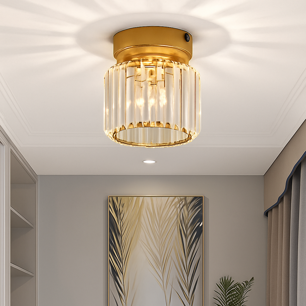 Plafonnier — Rond ou carré en cristal de verre Luxury