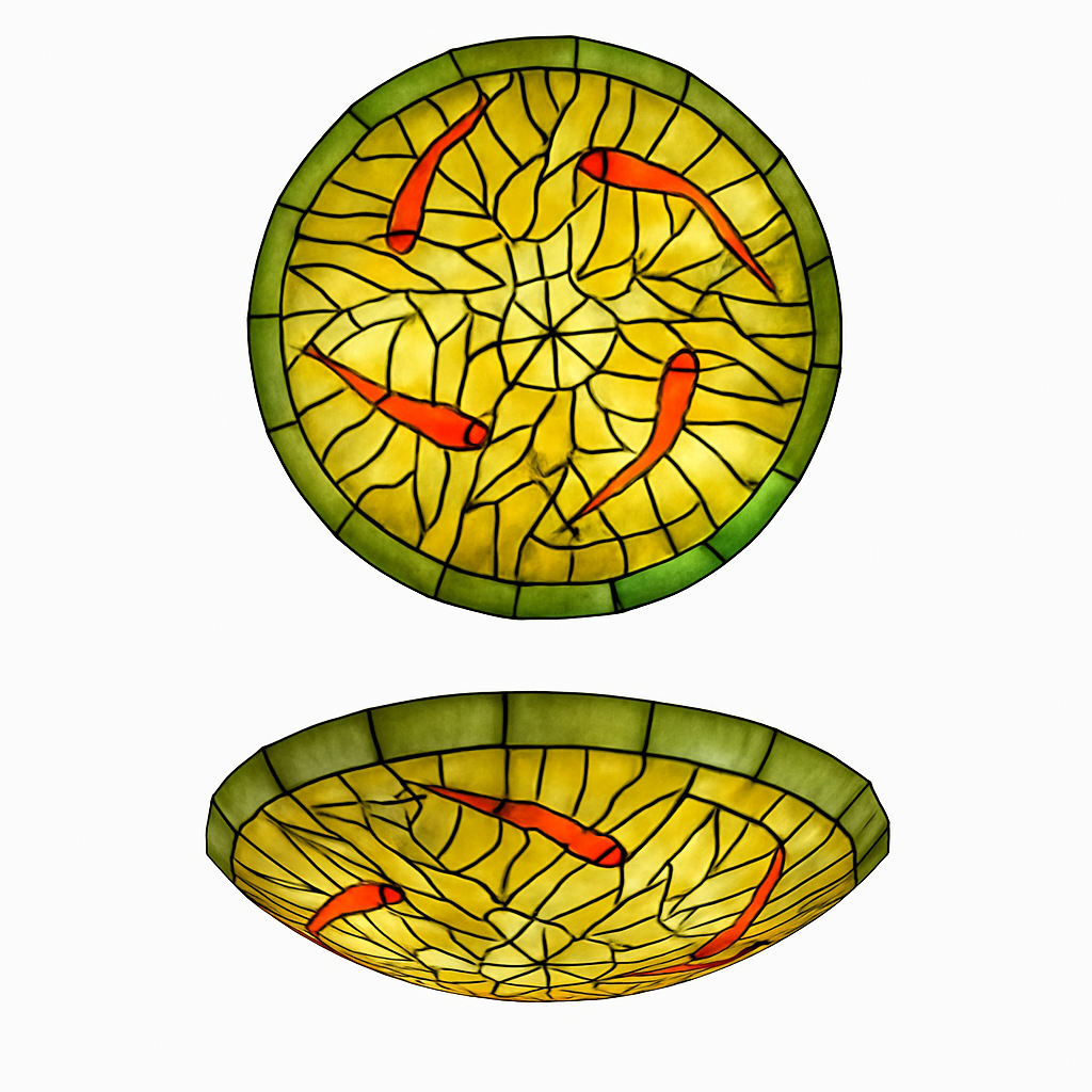 Plafonnier — Rond ultra-mince balcon couloir lampe de chambre à coucher pour enfants propriétaire Tiffany vitrail éclairage de décoration de la maison