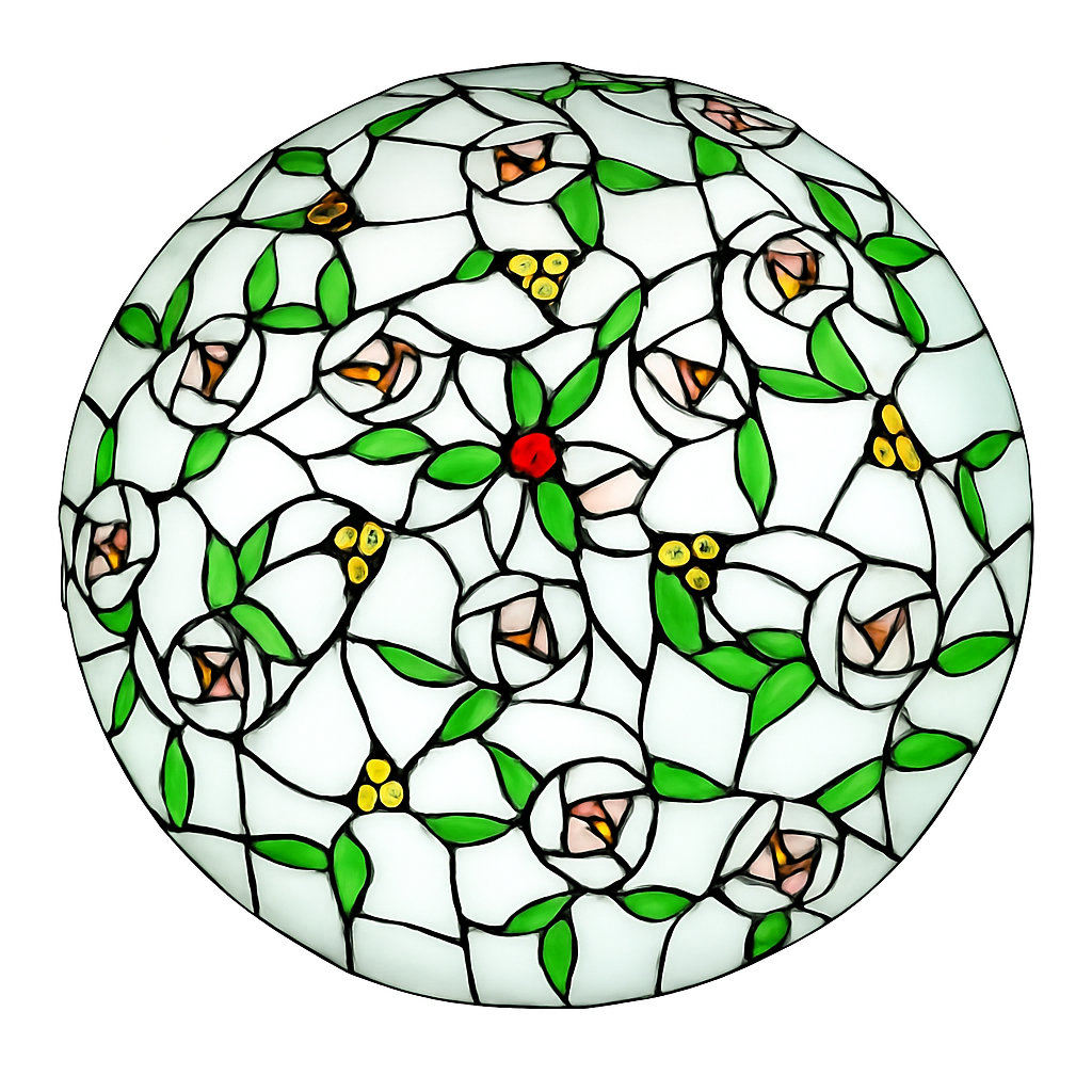 Plafonnier — Rond ultra-mince balcon couloir lampe de chambre à coucher pour enfants propriétaire Tiffany vitrail éclairage de décoration de la maison