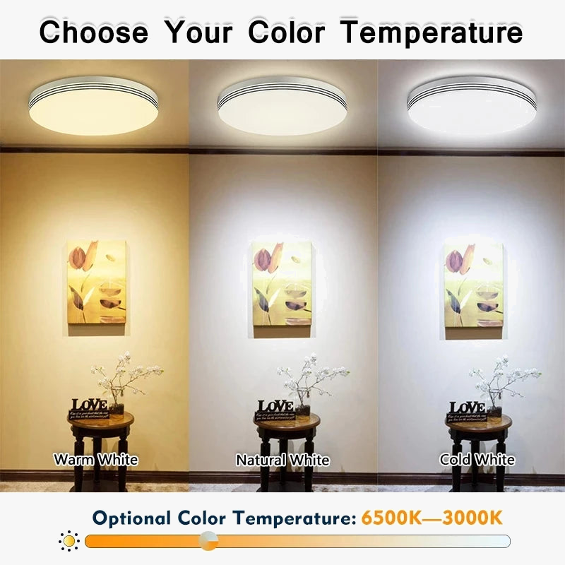 Plafonnier — Rond ultra-mince LED moderne pour éclairage intérieur