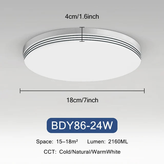 Plafonnier — Rond ultra-mince LED moderne pour éclairage intérieur