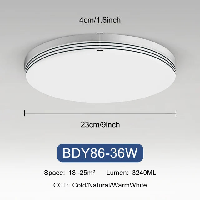 Plafonnier — Rond ultra-mince LED moderne pour éclairage intérieur