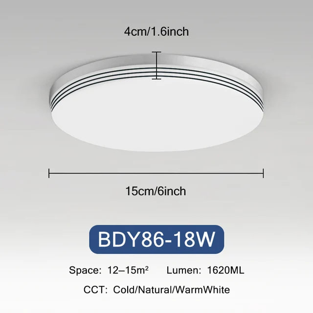 Plafonnier — Rond ultra-mince LED moderne pour éclairage intérieur