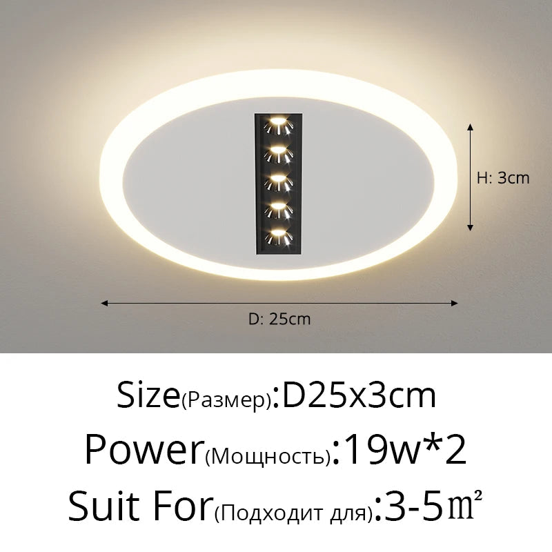 Plafonnier — Sans aspiration magnétique monté en surface décoratif