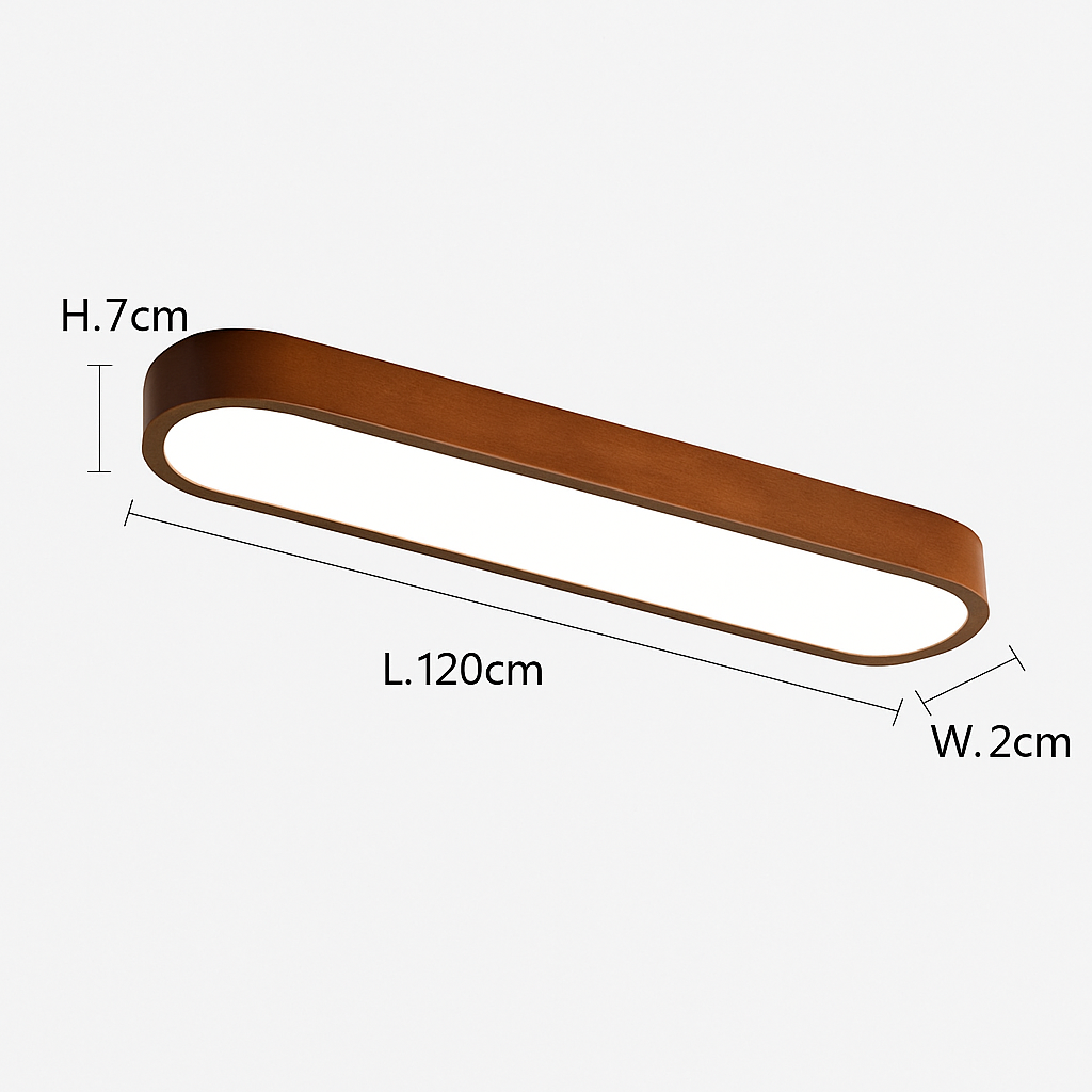 Plafonnier — Scandinave LED rectangulaire angles ronds Agara
