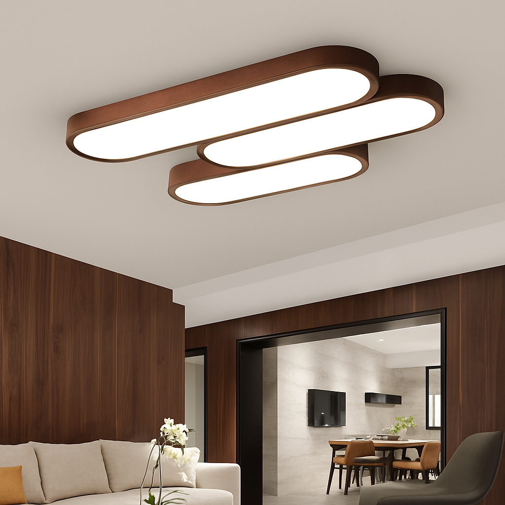 Plafonnier — Scandinave LED rectangulaire angles ronds Agara