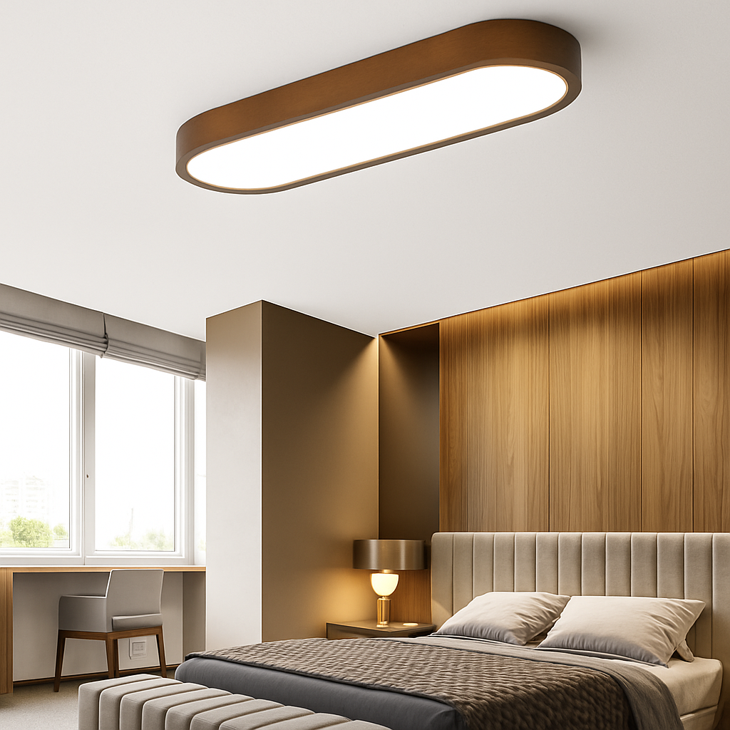 Plafonnier — Scandinave LED rectangulaire angles ronds Agara