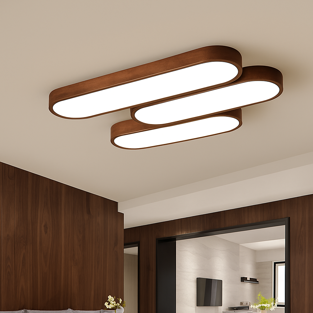 Plafonnier — Scandinave LED rectangulaire angles ronds Agara