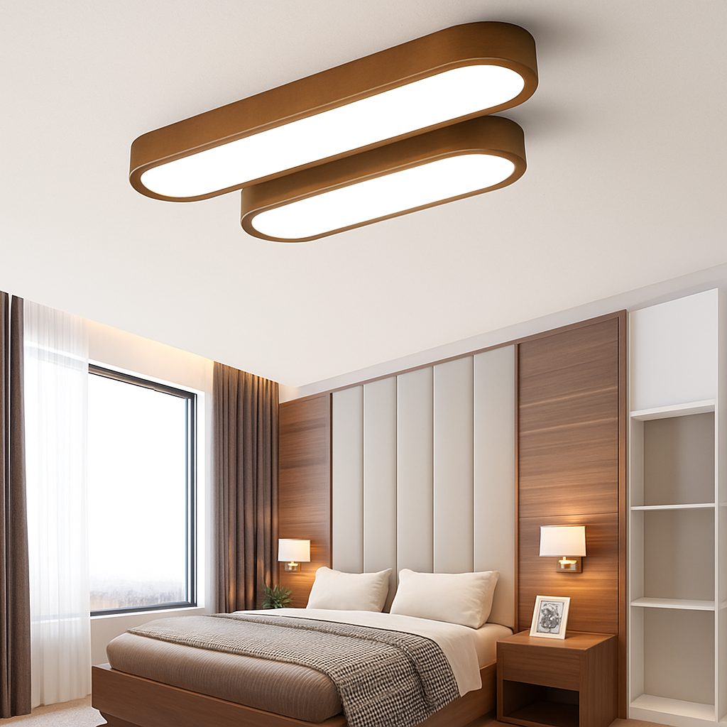 Plafonnier — Scandinave LED rectangulaire angles ronds Agara