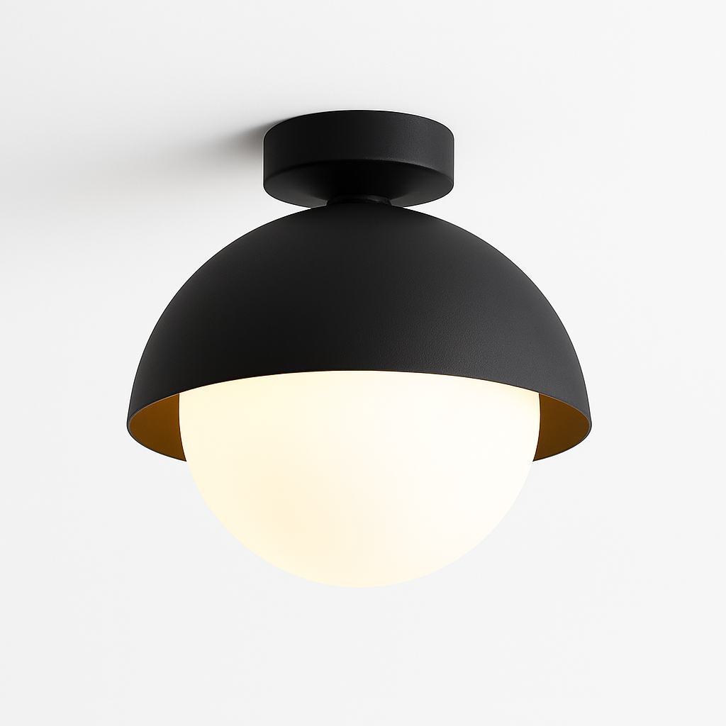 Plafonnier semi-encastré led design moderne luminaire décoratif d'intérieur Marin Épurelle en Verre - Reflets Subtils & Décor Raffiné