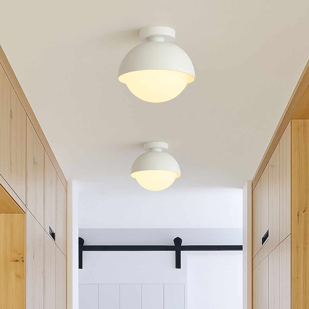 Plafonnier semi-encastré led design moderne luminaire décoratif d'intérieur Marin Épurelle en Verre - Reflets Subtils & Décor Raffiné