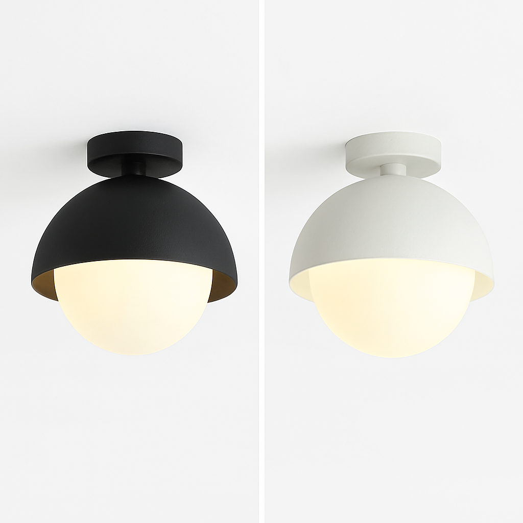 Plafonnier semi-encastré led design moderne luminaire décoratif d'intérieur Marin Épurelle en Verre - Reflets Subtils & Décor Raffiné