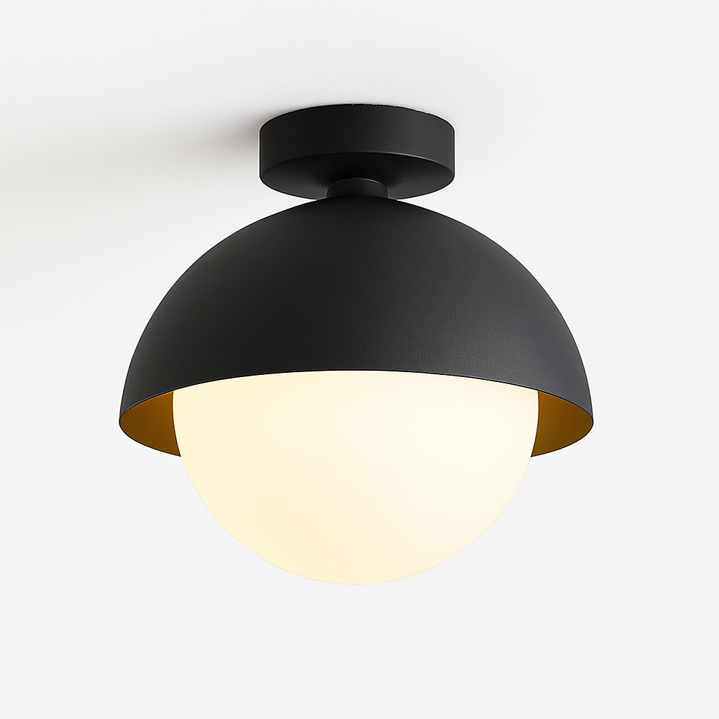 Plafonnier semi-encastré led design moderne luminaire décoratif d'intérieur Marin Épurelle en Verre - Reflets Subtils & Décor Raffiné