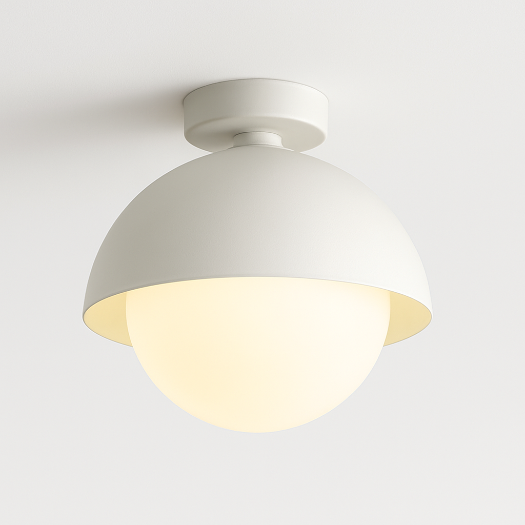 Plafonnier semi-encastré led design moderne luminaire décoratif d'intérieur Marin Épurelle en Verre - Reflets Subtils & Décor Raffiné