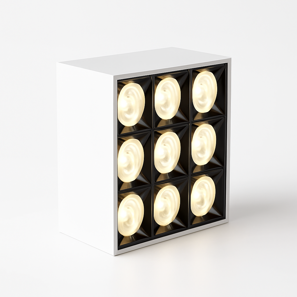 Plafonnier spot monté en surface à intensité variable led spot cob Madeline Harmonie en Aluminium - Caractère & Élégance dans le Décor