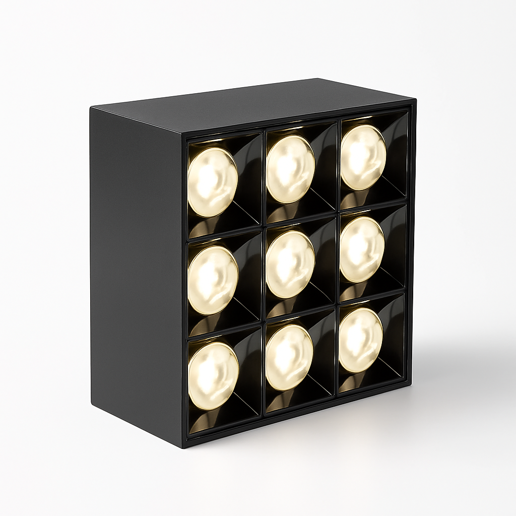 Plafonnier spot monté en surface à intensité variable led spot cob Madeline Harmonie en Aluminium - Caractère & Élégance dans le Décor