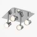 Plafonnier à spots LED dirigeables chromé Satin Côme Partition - Une Note Singulière dans le Décor