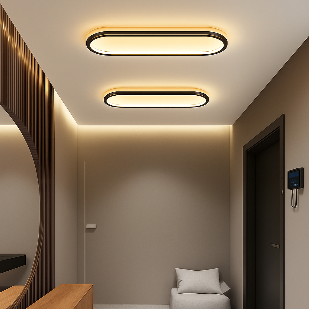 Plafonnier annulaires nordiques leds modernes pour restaurant de cuisine Ilona Détour en Métal - Lignes Dessinées & Décor Raffiné