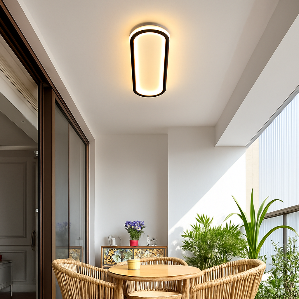 Plafonnier annulaires nordiques leds modernes pour restaurant de cuisine Ilona Détour en Métal - Lignes Dessinées & Décor Raffiné