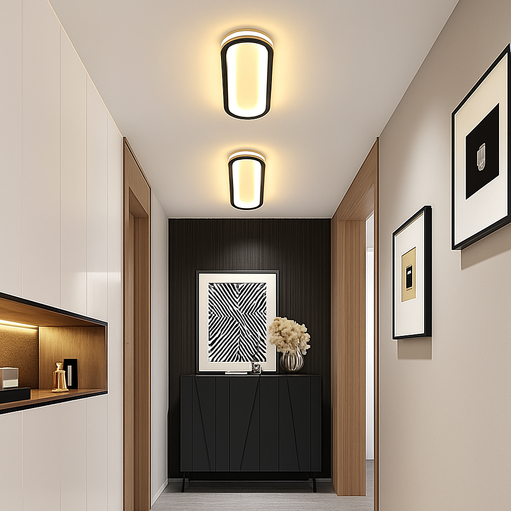 Plafonnier annulaires nordiques leds modernes pour restaurant de cuisine Ilona Détour en Métal - Lignes Dessinées & Décor Raffiné
