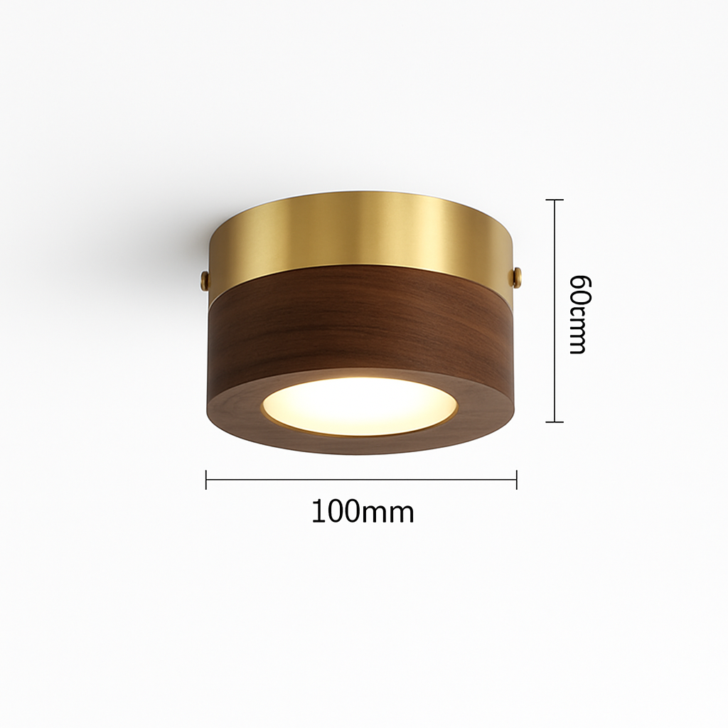 Plafonnier en noyer et frêne avec led pour éclairage intérieur Alix Clarté en Bois - Matière Chaleureuse & Lignes Élégantes
