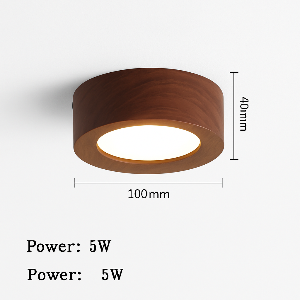 Plafonnier en noyer et frêne avec led pour éclairage intérieur Alix Clarté en Bois - Matière Chaleureuse & Lignes Élégantes