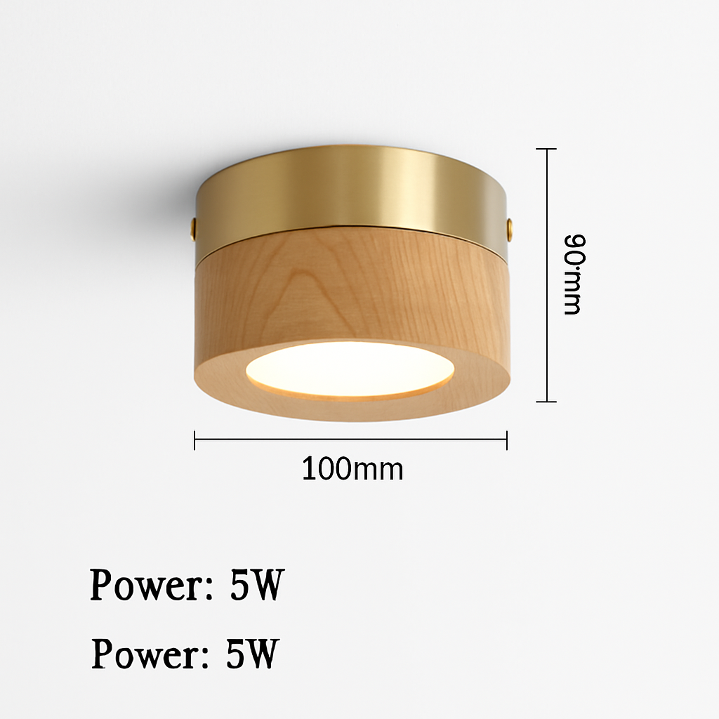 Plafonnier en noyer et frêne avec led pour éclairage intérieur Alix Clarté en Bois - Matière Chaleureuse & Lignes Élégantes