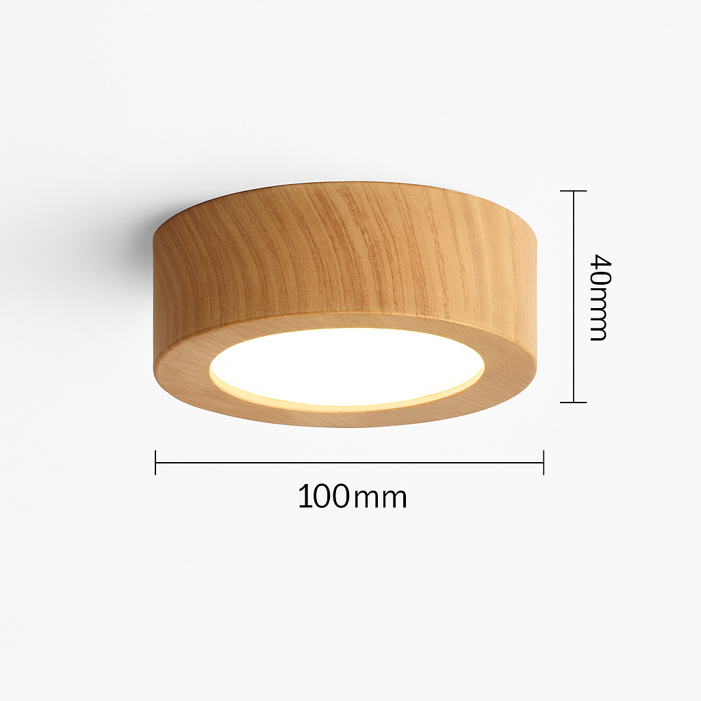 Plafonnier en noyer et frêne avec led pour éclairage intérieur Alix Clarté en Bois - Matière Chaleureuse & Lignes Élégantes