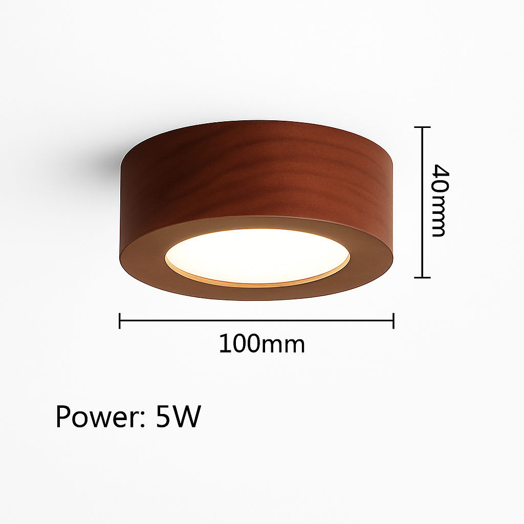 Plafonnier en noyer et frêne led pour éclairage intérieur Évariste Onde en Bois - Esprit Naturel & Décor Chaleureux