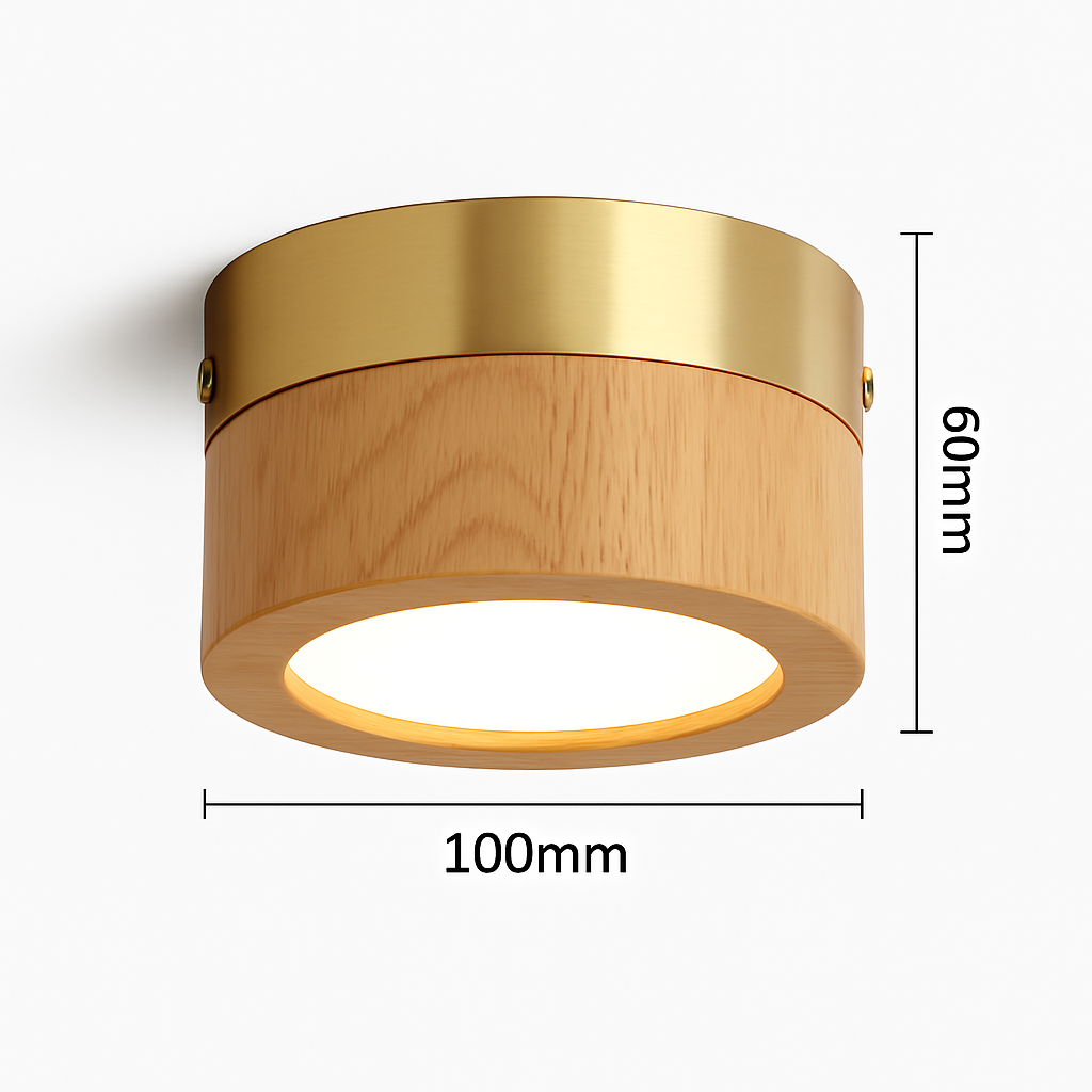 Plafonnier en noyer et frêne led pour éclairage intérieur Évariste Onde en Bois - Esprit Naturel & Décor Chaleureux