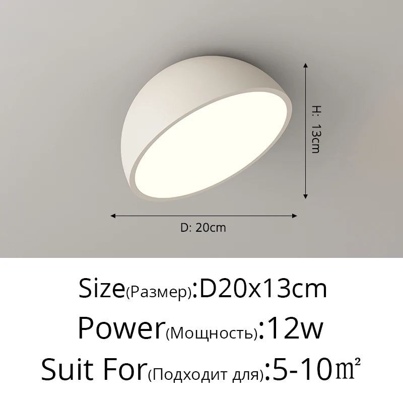Plafonnier — LED créatifs en acrylique blanc et noir