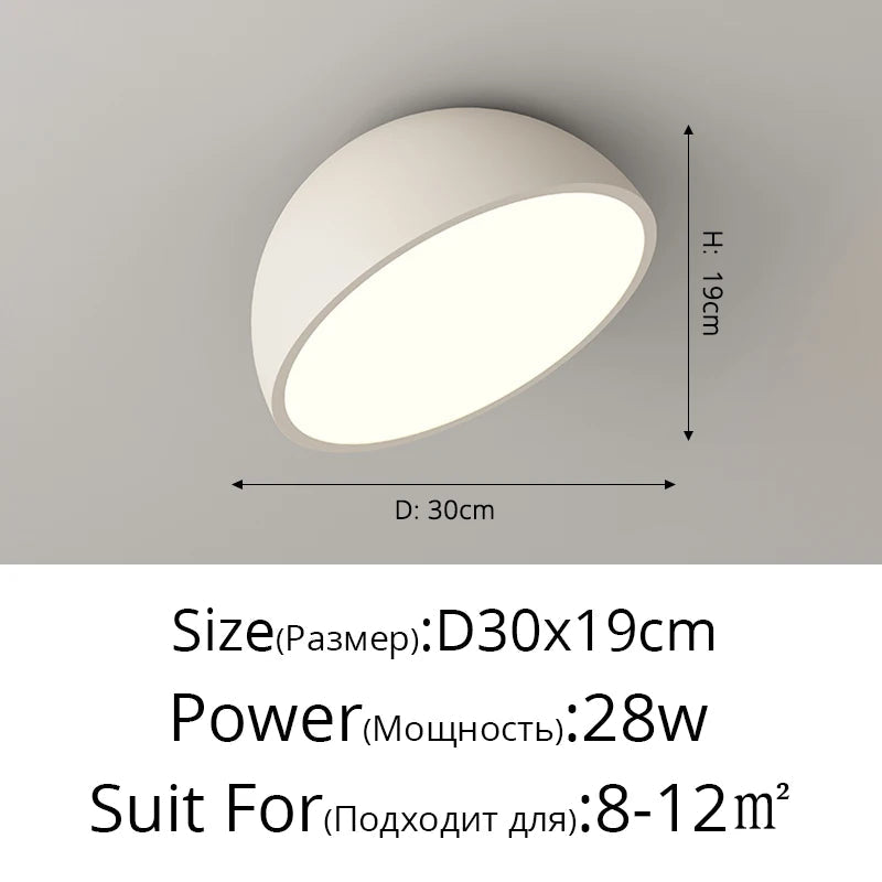 Plafonnier — LED créatifs en acrylique blanc et noir