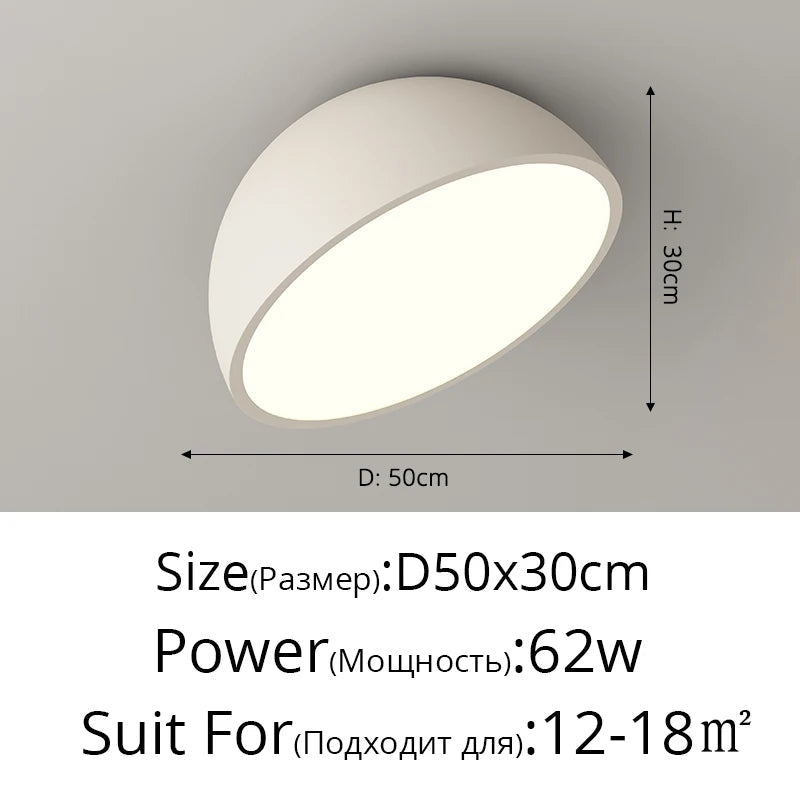 Plafonnier — LED créatifs en acrylique blanc et noir