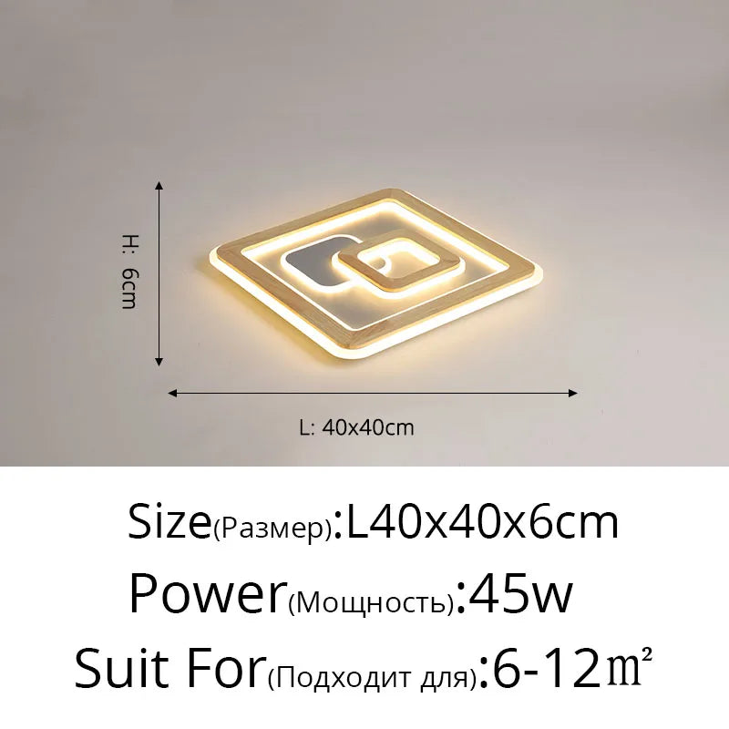 Plafonnier led modernes à luminosité réglable pour décoration Paul Récital en Bois - Esprit Naturel & Décor Chaleureux