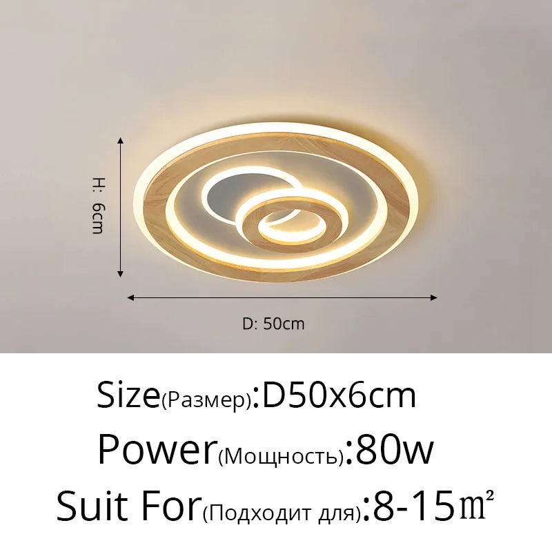 Plafonnier led modernes à luminosité réglable pour décoration Paul Récital en Bois - Esprit Naturel & Décor Chaleureux