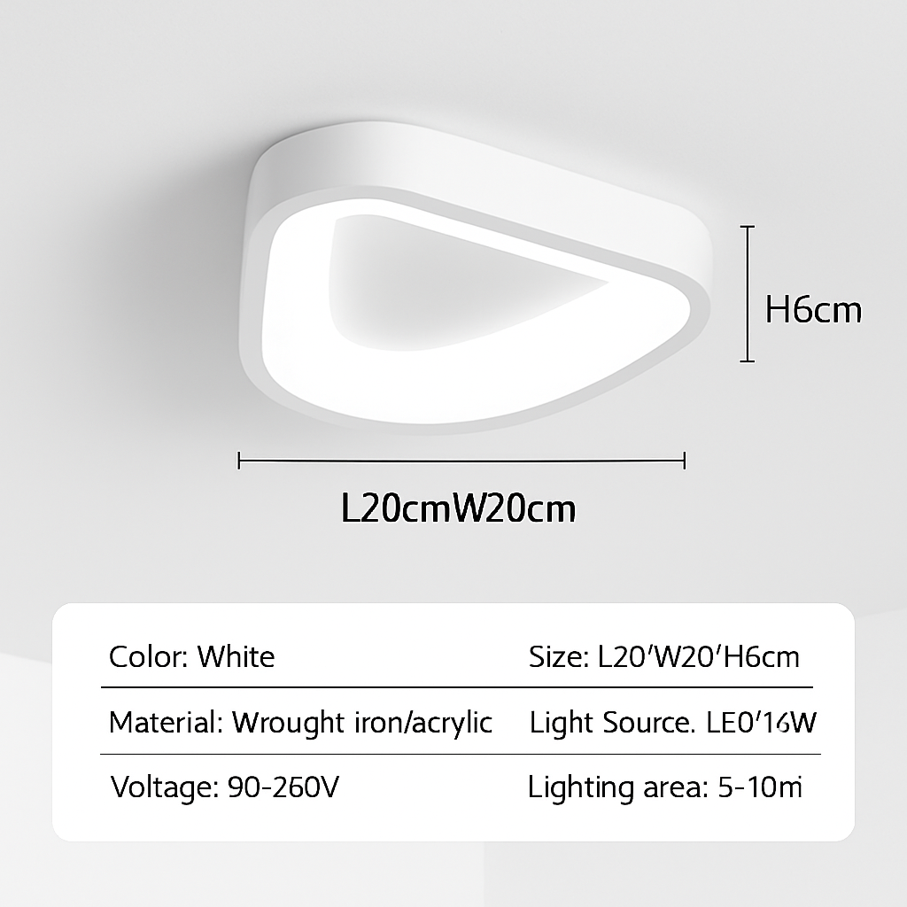 Plafonnier led modernes pour décoration intérieure lumineuse Orson Rivage en Acrylique - Présence Décorative & Harmonie Intérieure
